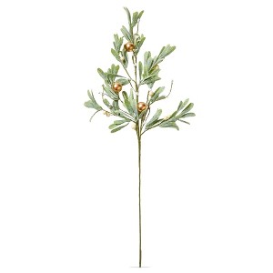 tag Mistletoe Spray Decorative Sculpture Green Plastic Christmas Botanical 9x2x29 Inches Dust Clean - 1 of 2