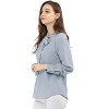 Allegra K Women's Work Office Long Sleeve Button Decor Elegant Bow Tie Neck Blouse - 4 of 4