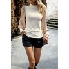Coolmee Women's Turtleneck Tops Puff Sleeve Shiny Sequins Ribbed Blouses Knit Casual Fall Shirts - 4 of 4