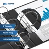 Premium Economy 3" Round Ring Binder 6pk Black: Davis Group, Hard Cover, 600 Sheet Capacity, 2 Pockets, Polypropylene - 3 of 4