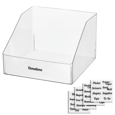 mDesign Plastic Storage Bin Container for Home Office + 32 Labels : Target