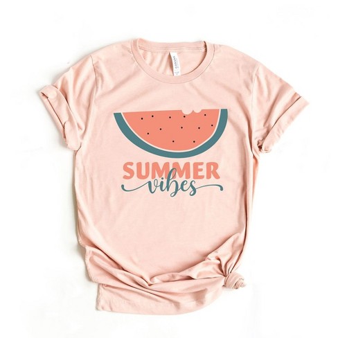 Simply Sage Market Women's Boho Summer Vibes Watermelon Short Sleeve Graphic Tee - image 1 of 4