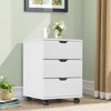 MAYEERTY 3-Drawer Vertical Wood Filing Cabinet with Casters for Home Office, White, Non-Assembled - 2 of 4