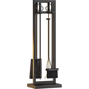 attop 5-Piece Fireplace Tool Set ¨C 30.5" Black Scroll Design - 1 of 4