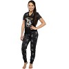 Harry Potter Women's Juniors Hogwarts Crest Foil Print Jogger Pajama Set - 2 of 3