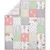 Sweet Jojo Designs Girl Baby Crib Bedding Set - Woodsy Coral Green and Grey 4pc - 3 of 4