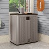 Suncast 9 Cu Ft Heavy Duty Resin Garage Base Storage Cabinet, Platinum ...