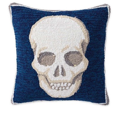 Indoor/Outdoor Lighted Skull Halloween Pillow