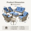 XIZZI OUTDOOR SWIVEL ROCKER SETS: 3-PC Rocker + Modular Sofa & Fire Pit Options - All-Weather Fabric, 8 Color Choices for Patio, Garden, Poolside - 2 of 4
