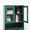 Kumasinova 63" Kitchen Pantry Cabinet with Adjustable Shelves,Tall Storage Cabinet with Doors,Tempered Glass Door Kitchen Cabinet for Living Room - 3 of 4