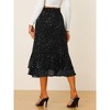 INSPIRE CHIC Women's Chiffon Elastic Waist Ruffle Tiered Flowy Midi Floral Printed Skirts - 4 of 4