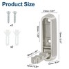 Unique Bargains 90° Foldable Coat Hook Invisible Perforated Fixed Wall - 2 of 4