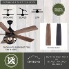 VAXCEL Huron Black and Burnished Teak Farmhouse Indoor Ceiling Fan with LED Cage Light Kit and Remote - 4 of 4