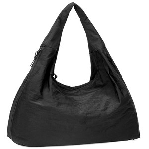 Tote Bag for Women, Lightweight Foldable Nylon Slouchy Tote, Large Capacity Womens Hobo Bag - 1 of 4
