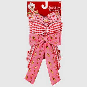 Girls' Strawberry Shortcake 3pk Hair Bow Twister Set - Pink - 1 of 3
