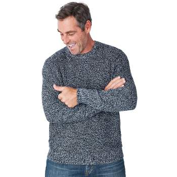 KingSize Men's Big & Tall Shaker Knit Crewneck Sweater