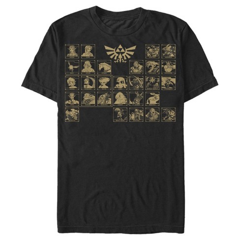 Men's Nintendo Legend Of Zelda Ocarina Periodic Table T-shirt - Black ...