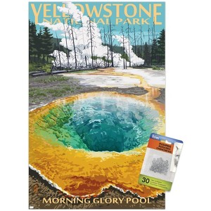 Trends International Lantern Press - Yellowstone Morning Glory Pool Unframed Wall Poster Prints - 1 of 4