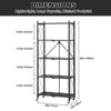 5-Tier Kitchen Folding Storage Shelves, Metal Organizer and Storage Rack with Wheels, Organizer Shelf for Garage, Kitchen, Basement - 2 of 4