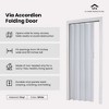 LTL Home Products Via 36" x 80" Vinyl PVC Panel Single Folding Door with Flexible Hinges for Home and Office Interiors, White - 2 of 4