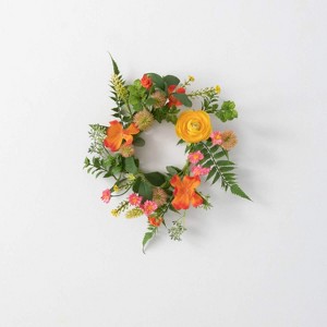 Sullivans Artificial Blooming Ranunculus Wreath - 1 of 3