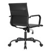 LeisureMod Harris Faux Leather Adjustable Swivel Office Conference Chair in Black Iron Frame - 4 of 4