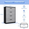 Mlezan Drawer Lateral File Cabinet: Lockable Metal Storage for Letter/Legal/F4/A4 Files.Large Deep Drawers,Ideal for Home or Office Use. - 3 of 4