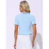 INSPIRE CHIC Women's Ruffle Short Sleeve Open Front Bolero Shrugs - 3 of 4