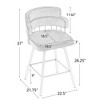 NicBex 26" Counter Height Bar Stools,Swivel Bar Stools Set of 2 with Back,Barstools with Metal Legs,Counter Stools for Kitchen Island,Cafe,Bar - 2 of 4