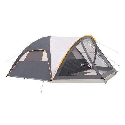 Anybear 6 Person Camping Tent with Screen Room Gray Waterproof