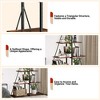 Book Shelf, 4-Tier Ladder Shelf, Sailboat Design Bookcase, A-Shaped Wooden Storage Bookshelves - 2 of 4
