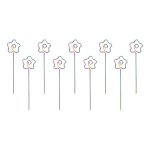 Unique Bargains Reusable Drink Appetizer Stainless Steel Star Head Cocktail Picks 5.12" 9 Pcs - 1 of 4