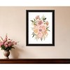 HomeRoots Peachy Petals Black Framed Print Wall Art - 2 of 4