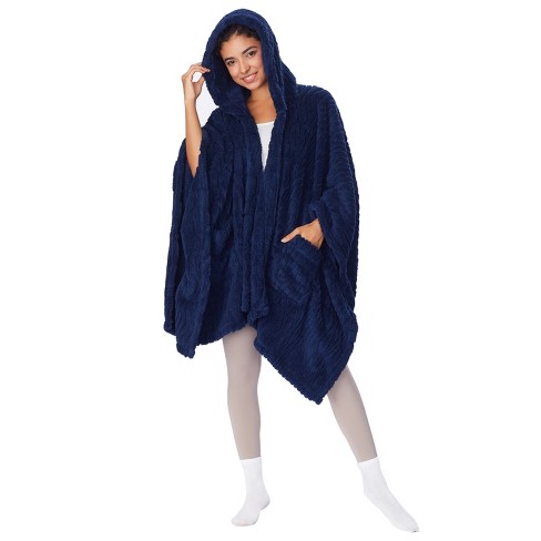 Catalonia Women s Poncho Cape Sherpa Cloak Coat Snuggly Hooded Wearable Blanket Catalonia