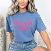 Simply Sage Market Women's Beverly Hills Cursive Short Sleeve Garment Dyed Tee - 2 of 4