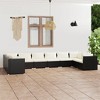 vidaXL Garden Lounge Set Black PE Rattan 10 pieces Modular - 2 of 4