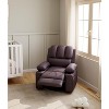 Leather Recliner Chair, Manual Recliner w/Comfortable Arms and Cup Holders for Living Room CF8011 - 2 of 4