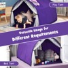 Infans Kids Dream Bed Tent, Portable Baby Playhouse Privacy Space Twin w/Double Net Curtain, Inner Pocket & Carrying Bag, Children Play Tent, Purple - 4 of 4