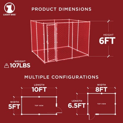 Adjustable Heavy Duty Galvanized Steel Chain Link Dog Kennel