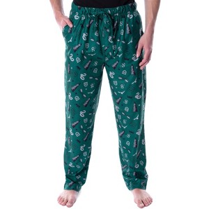 Harry Potter Adult Men's Quidditch House Pajama Pants - 4 Houses Available - 1 of 4