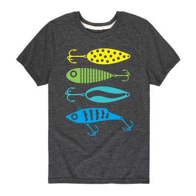 Boys' - Instant Message - Fishing Lures Short Sleeve Graphic T-Shirt