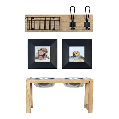 4pc Pet Multifunctional Entryway Set Black/Natural - New View