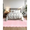Scalloped Edge Area Rugs Modern Washable Bordered Geometric Soft Rug for Living Room Bedroom - 3 of 4