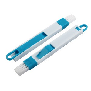 Unique Bargains Door Window Track Kitchen Hand-held Groove Gap Cleaning Tools Dustpan Brush 2 Pcs - 1 of 3