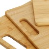 MegaChef 3 Piece 8 Inch, 11 Inch, and 13 Inch Bamboo Wood Cutting Board Set - 4 of 4