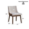 GDFStudio Linda Boucle and Velvet Upholstered Wood Dining Chair (Set of 2) - 3 of 4