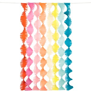 Meri Meri Rainbow Twisty Fringe Backdrop (Pack of 1) - 1 of 3