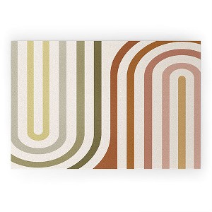 Colour Poems Bold Curvature Stripes I Looped Vinyl Welcome Mat - Society6 - 1 of 4