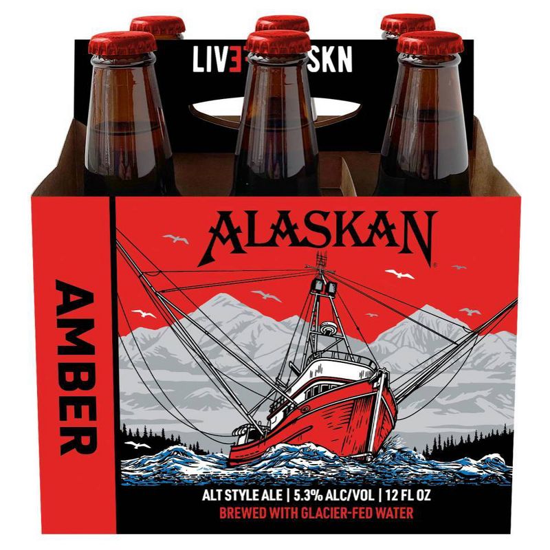 Alaskan Amber Alt Style Ale Beer - 6pk/12 fl oz Bottles, 3 of 6