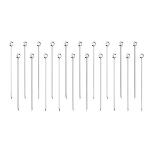 Unique Bargains Stainless Steel Drink Appetizer Ring Head Cocktail Picks 4.3" - 1 of 4